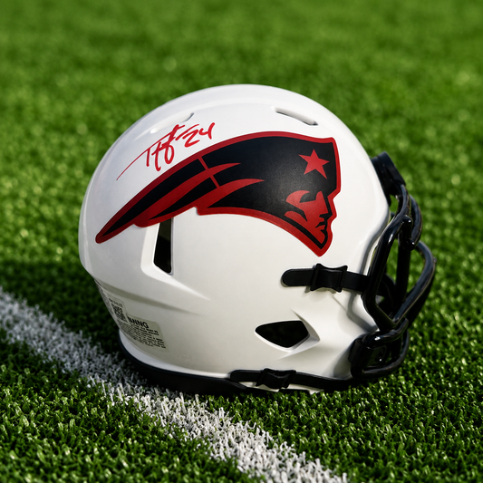 Ty Law Signed New England Patriots Lunar Mini