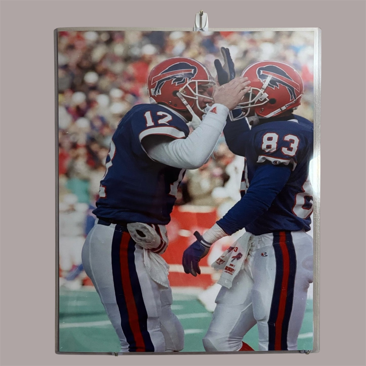 Jim Kelly & Andre Reed Unsigned 16x20 Buffalo Bills Poster
