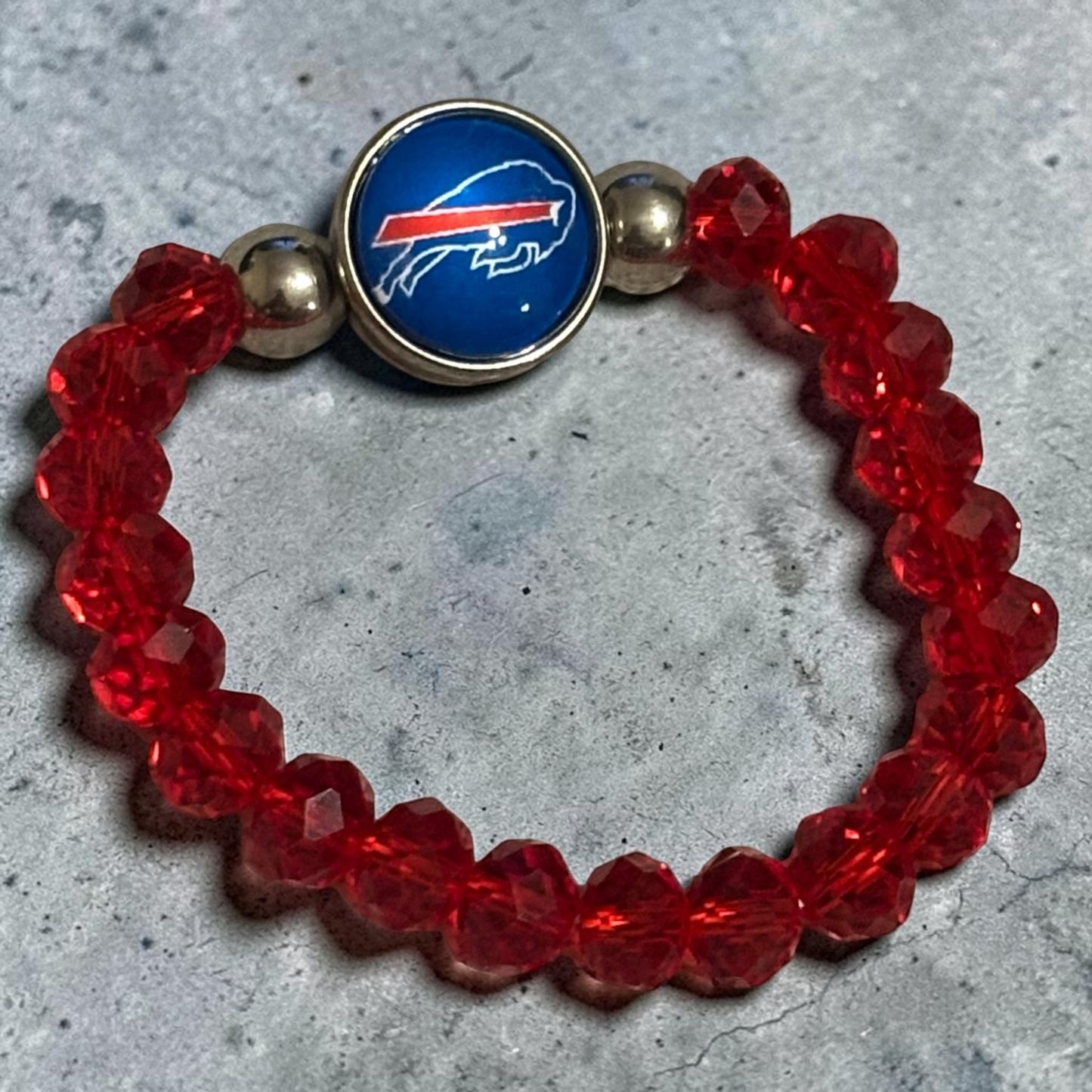 Red Beaded Snap Bracelet