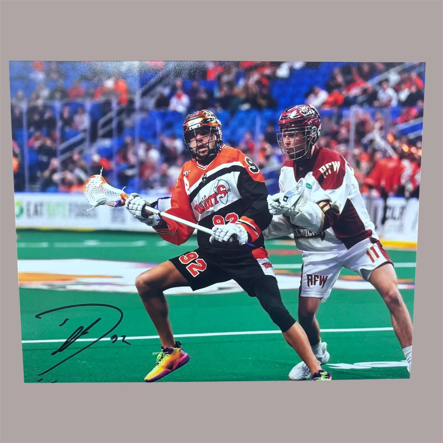 Dhane Smith Signed Buffalo Bandits 8x10 (Tough)